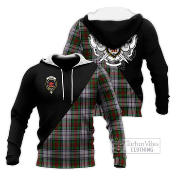 MacDuff Dress Tartan Knitted Hoodie with Family Crest and Military Logo Style