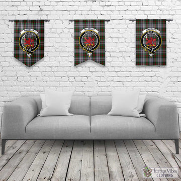 MacDuff Dress Tartan Gonfalon, Tartan Banner with Family Crest