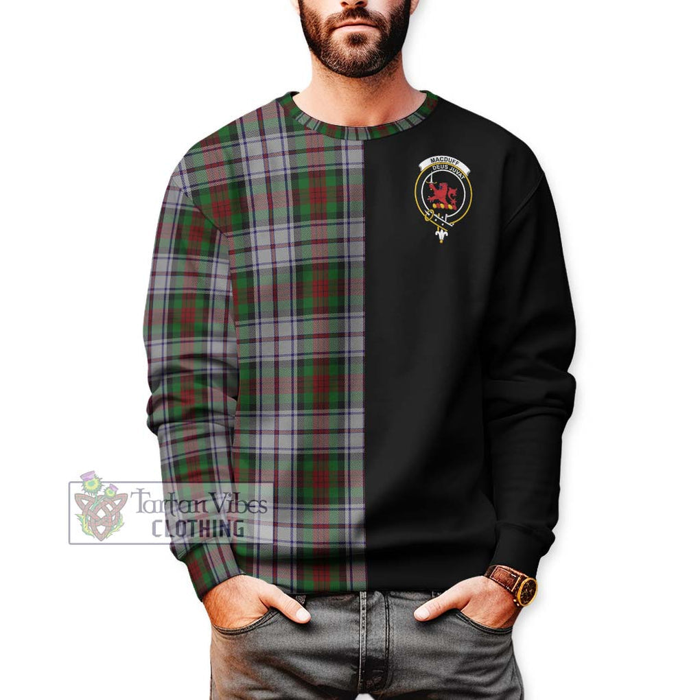 MacDuff Dress Tartan Sweatshirt with Family Crest and Half Of Me Style Unisex - Tartanvibesclothing Shop