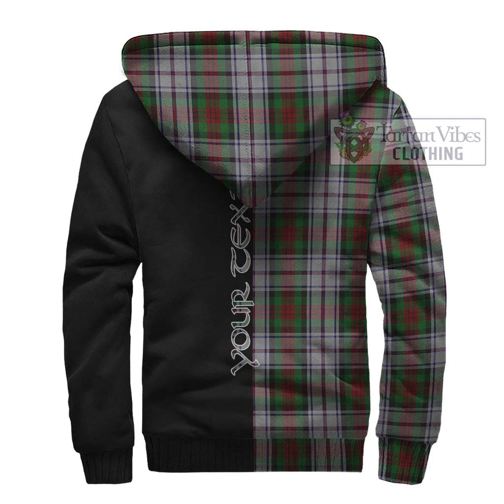 MacDuff Dress Tartan Sherpa Hoodie with Family Crest and Half Of Me Style - Tartanvibesclothing Shop