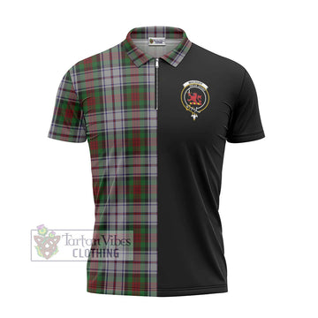 MacDuff Dress Tartan Zipper Polo Shirt with Family Crest and Half Of Me Style