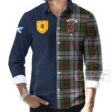 MacDuff Dress Tartan Long Sleeve Button Shirt Alba with Scottish Lion Royal Arm Half Style