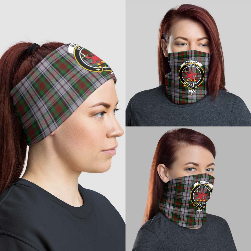 MacDuff Dress Tartan Neck Gaiters, Tartan Bandanas, Tartan Head Band with Family Crest