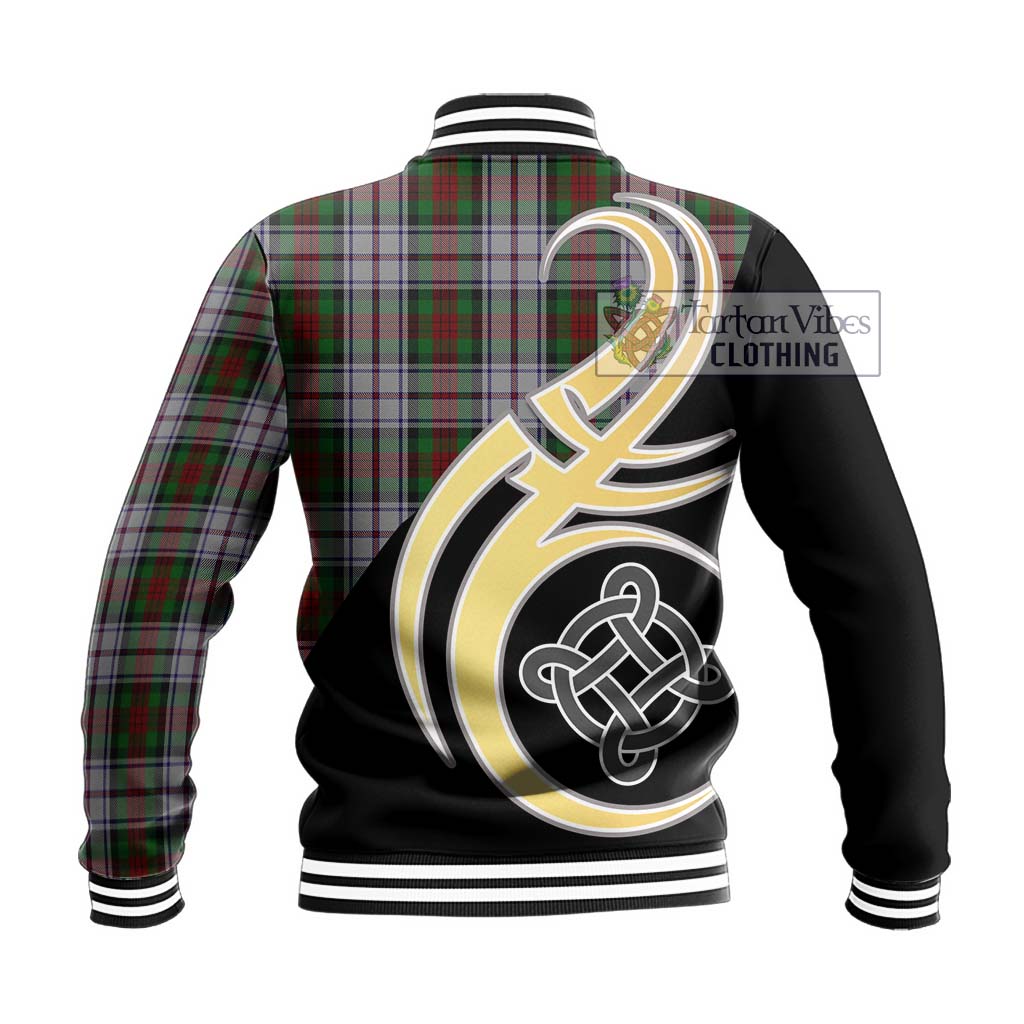 MacDuff Dress Tartan Baseball Jacket with Family Crest and Celtic Symbol Style - Tartan Vibes Clothing