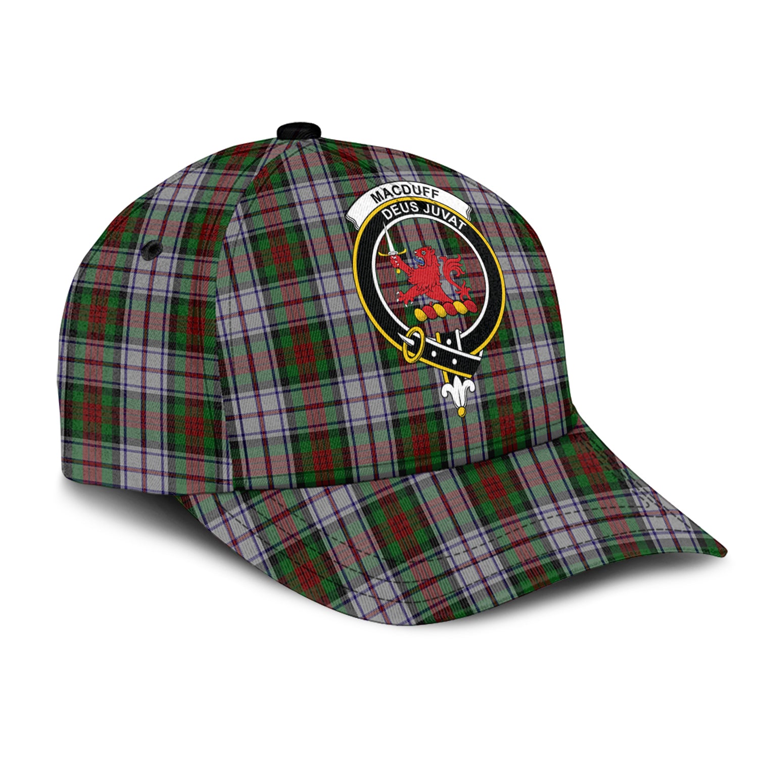 MacDuff Dress Tartan Classic Cap with Family Crest - Tartan Vibes Clothing