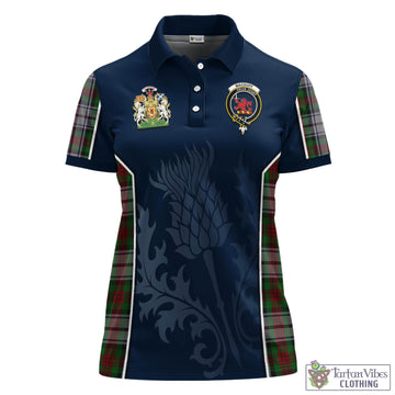 MacDuff Dress Tartan Women's Polo Shirt with Family Crest and Scottish Thistle Vibes Sport Style