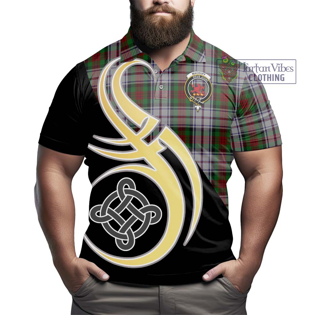 MacDuff Dress Tartan Polo Shirt with Family Crest and Celtic Symbol Style - Tartan Vibes Clothing