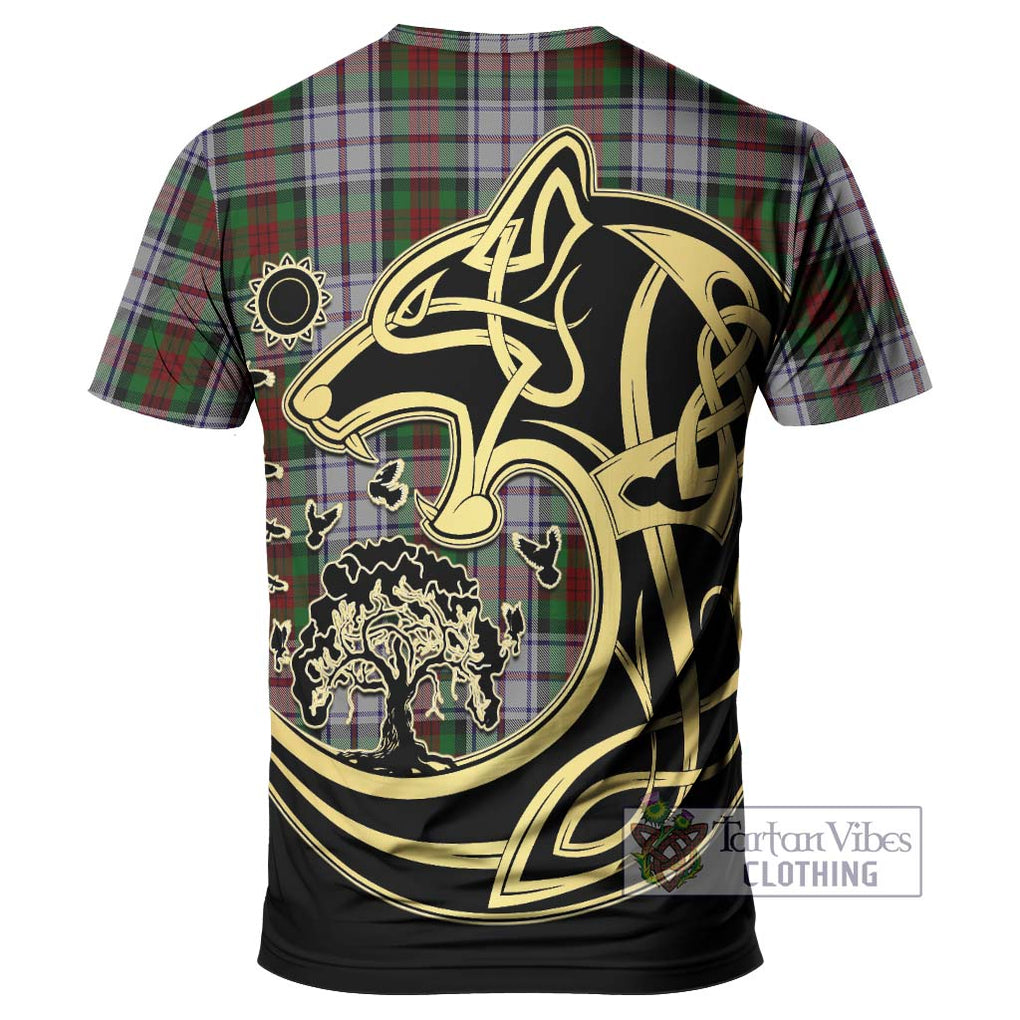 MacDuff Dress Tartan T-Shirt with Family Crest Celtic Wolf Style - Tartan Vibes Clothing