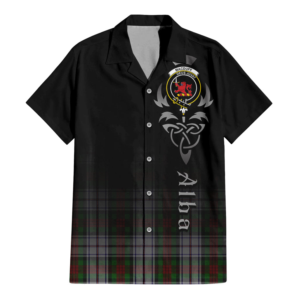 Tartan Vibes Clothing MacDuff Dress Tartan Short Sleeve Button Up Featuring Alba Gu Brath Family Crest Celtic Inspired