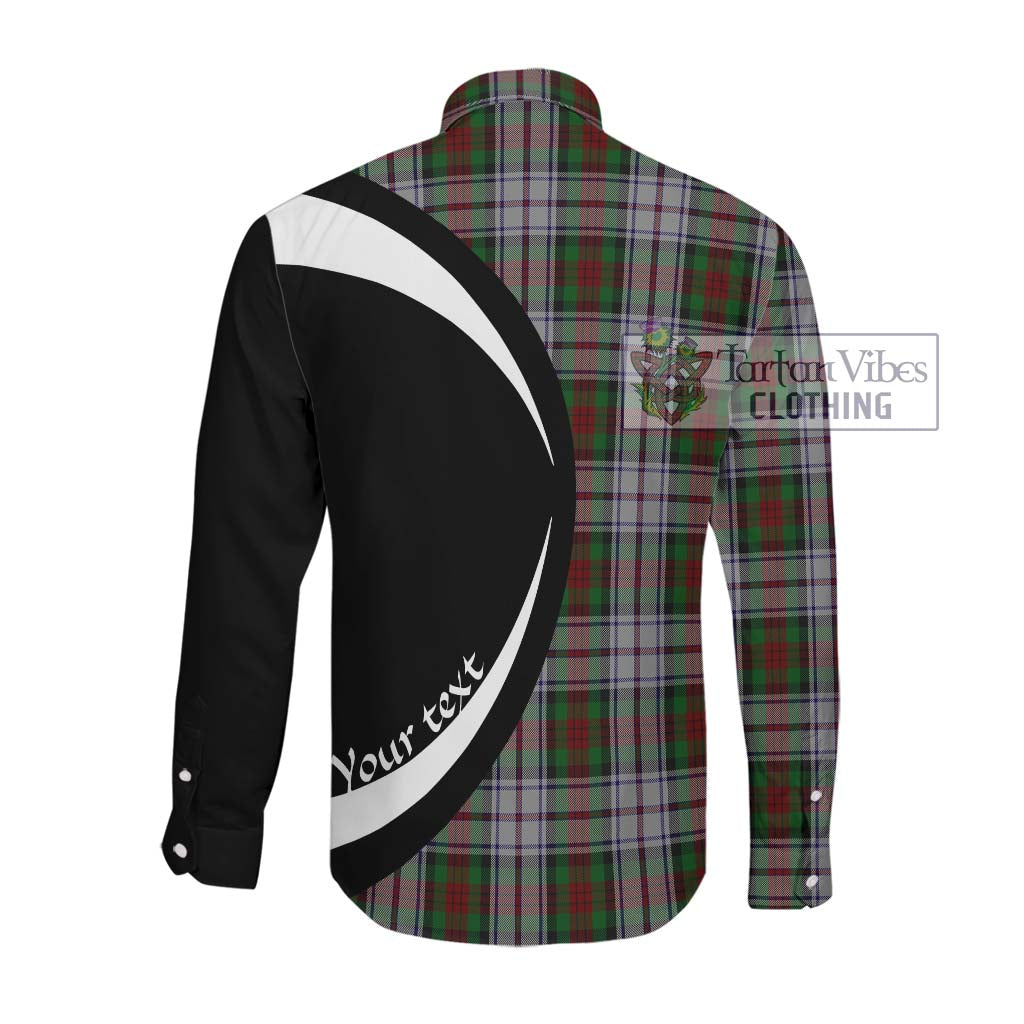 MacDuff Dress Tartan Long Sleeve Button Up with Family Crest Circle Style Men's Shirt - Tartan Vibes Clothing