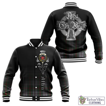 MacDuff Dress Tartan Baseball Jacket Featuring Alba Gu Brath Family Crest Celtic Inspired