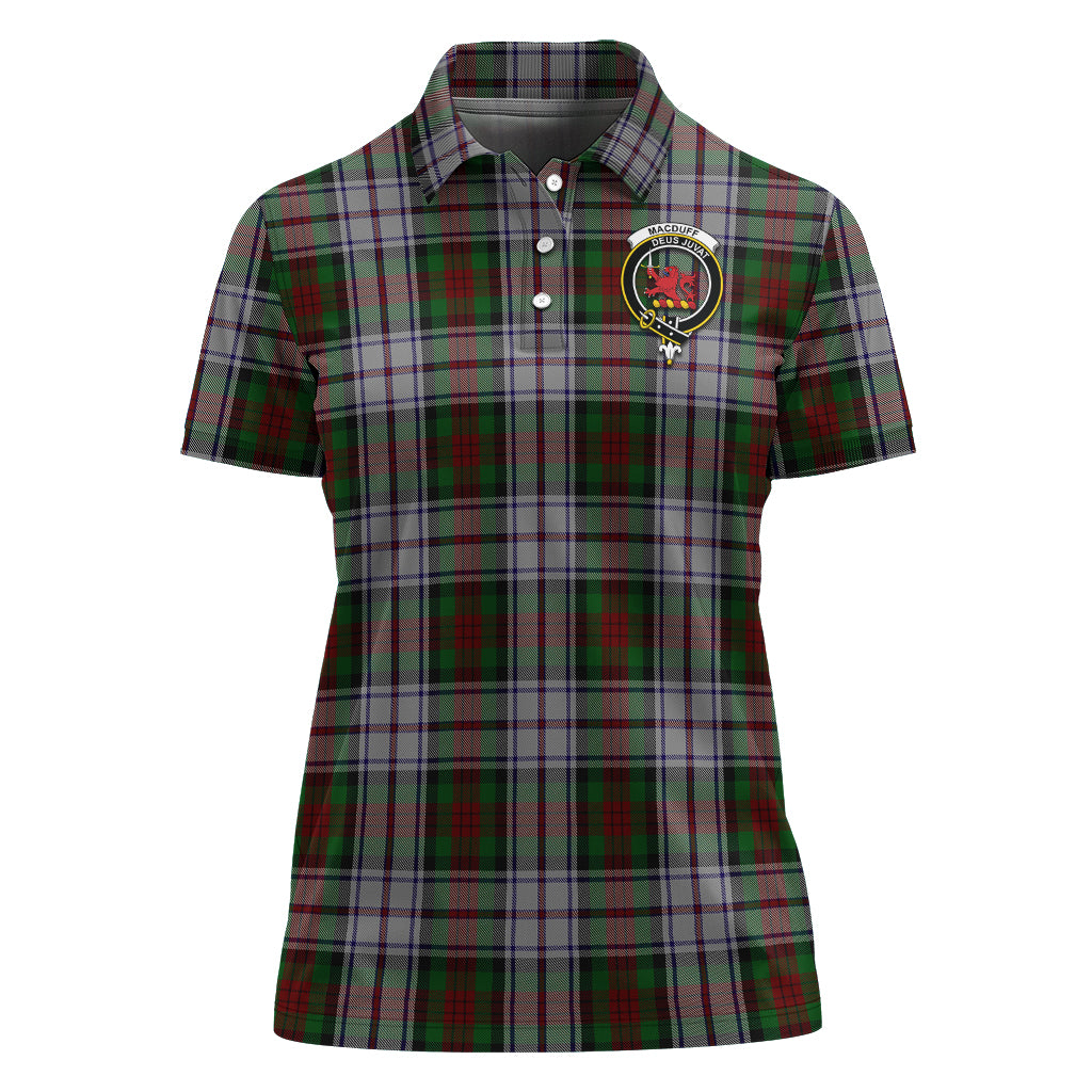 MacDuff Dress Tartan Polo Shirt with Family Crest For Women - Tartan Vibes Clothing