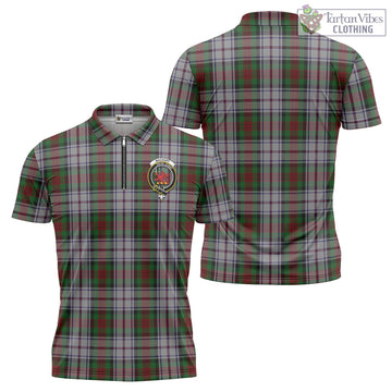 MacDuff Dress Tartan Zipper Polo Shirt with Family Crest