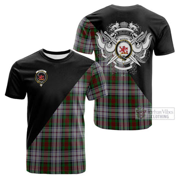 MacDuff Dress Tartan Cotton T-shirt with Family Crest and Military Logo Style