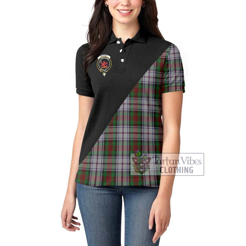 MacDuff Dress Tartan Women's Polo Shirt with Family Crest and Military Logo Style - Tartanvibesclothing Shop