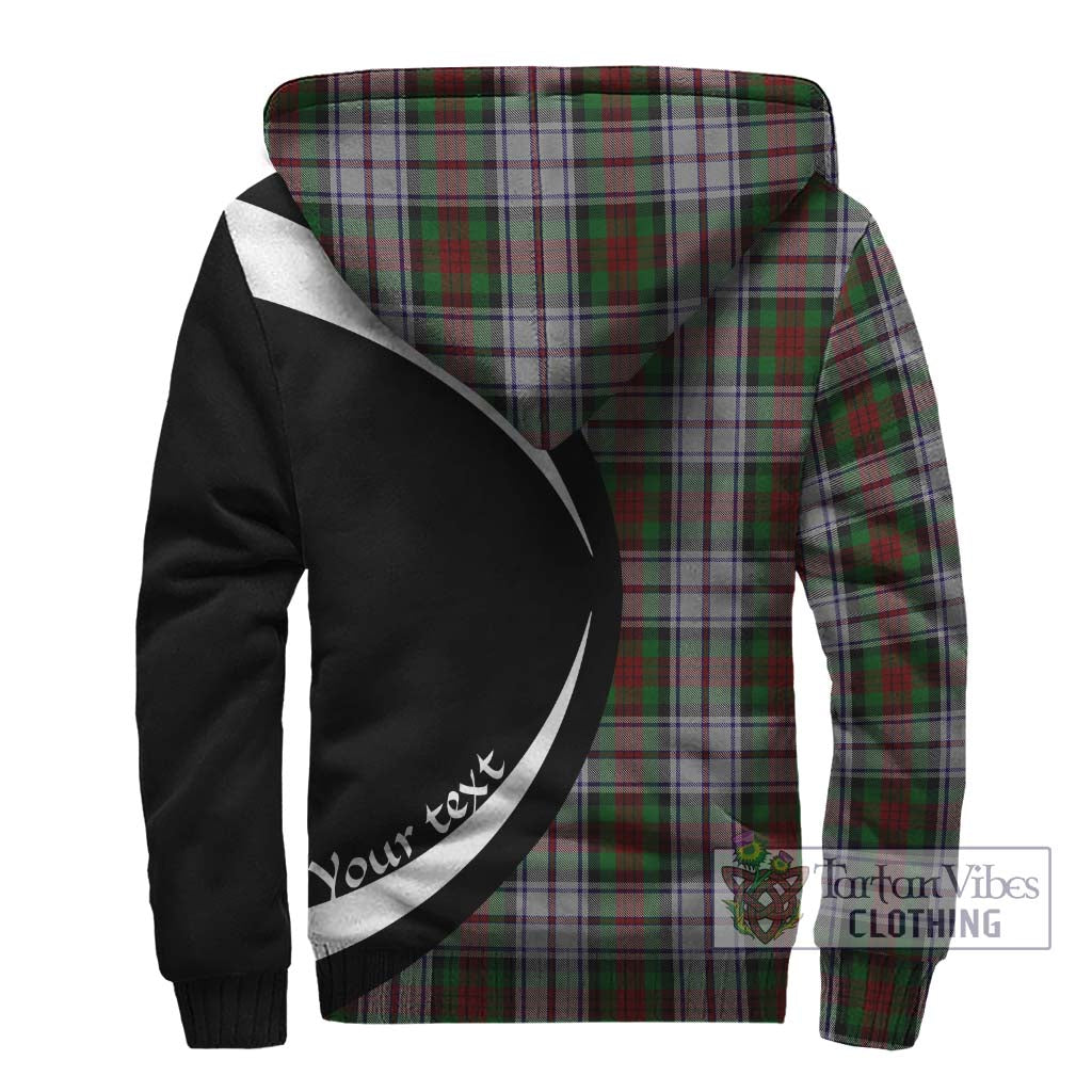 MacDuff Dress Tartan Sherpa Hoodie with Family Crest Circle Style - Tartan Vibes Clothing