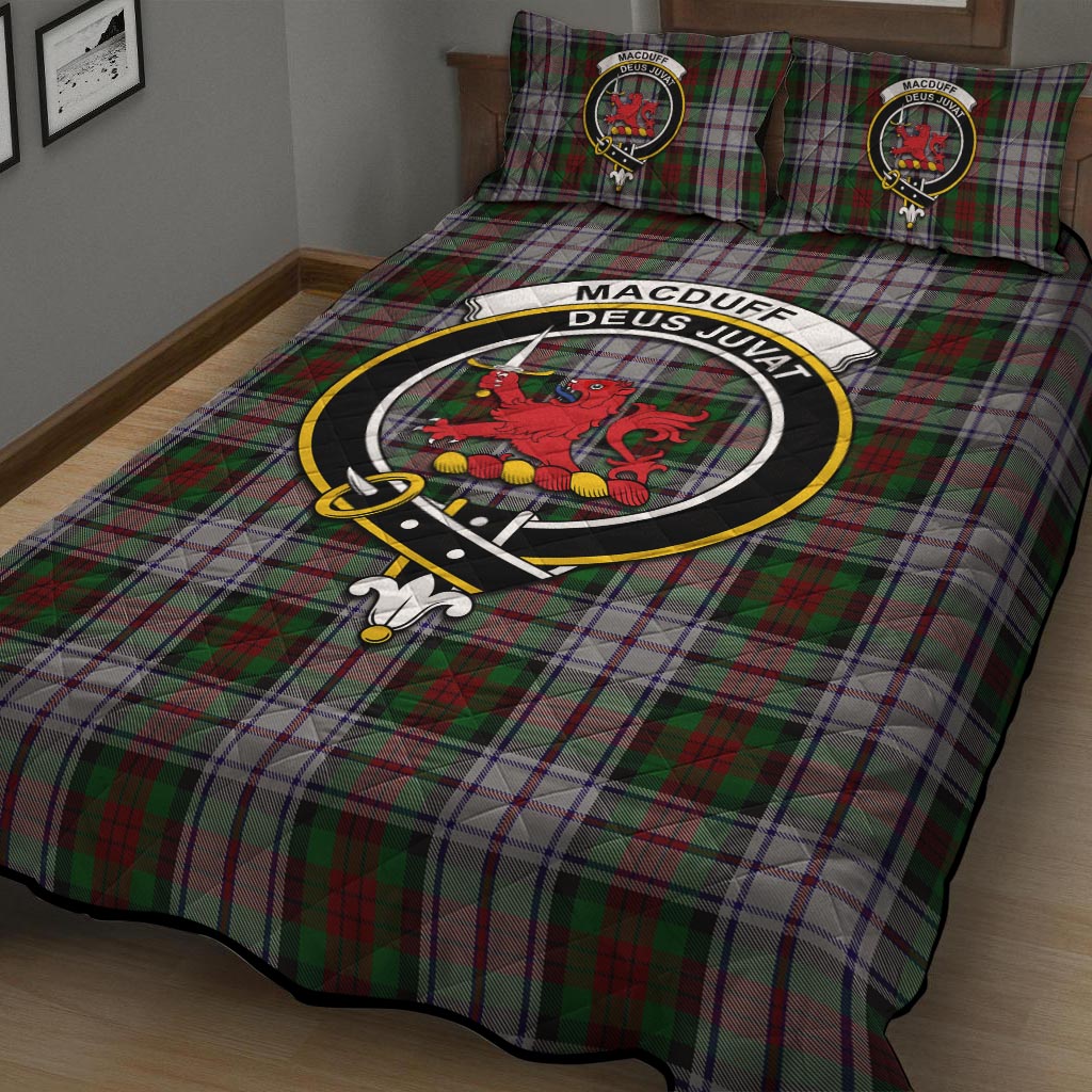 MacDuff Dress Tartan Quilt Bed Set with Family Crest - Tartan Vibes Clothing