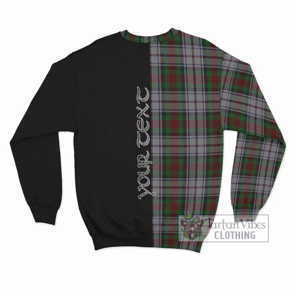 MacDuff Dress Tartan Sweatshirt with Family Crest and Half Of Me Style - Tartanvibesclothing Shop