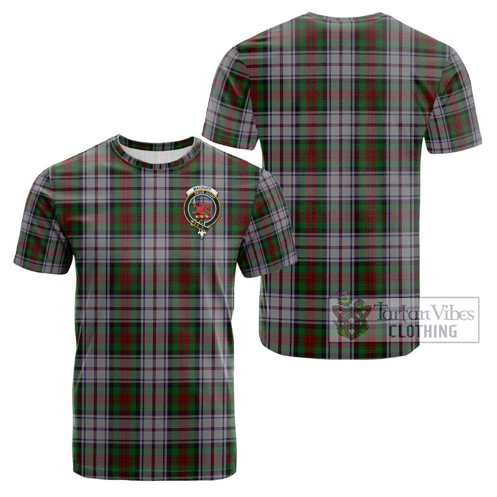 MacDuff Dress Tartan Cotton T-Shirt with Family Crest Kid's Shirt - Tartanvibesclothing Shop