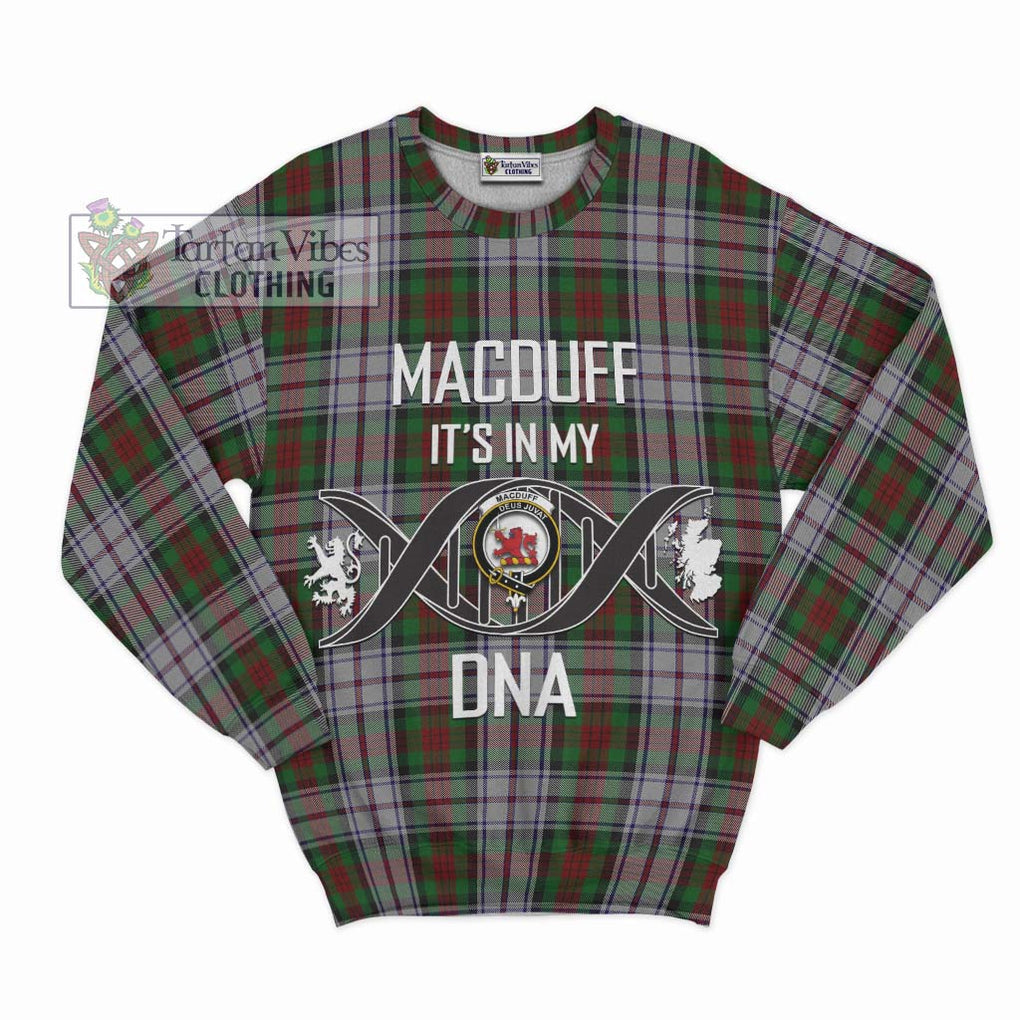 MacDuff Dress Tartan Sweatshirt with Family Crest DNA In Me Style - Tartanvibesclothing Shop