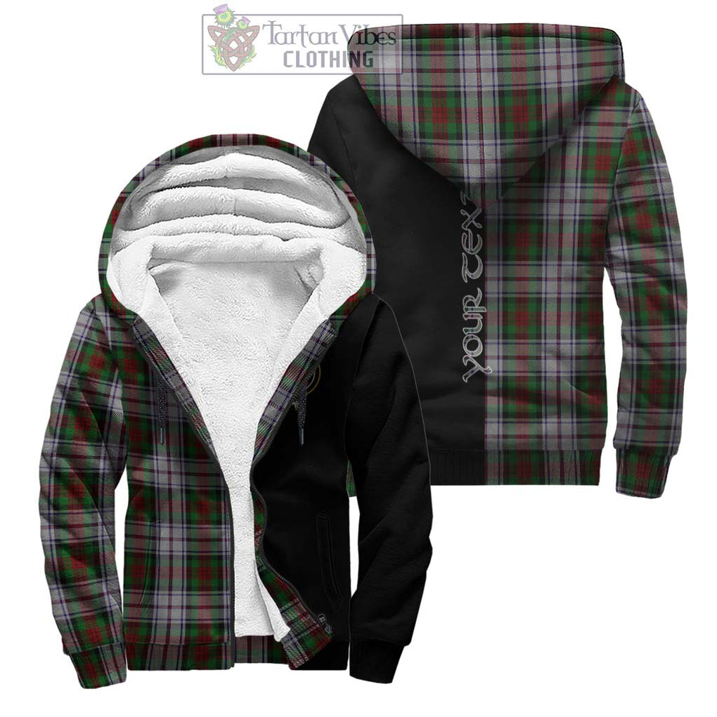 MacDuff Dress Tartan Sherpa Hoodie with Family Crest and Half Of Me Style Unisex - Tartanvibesclothing Shop