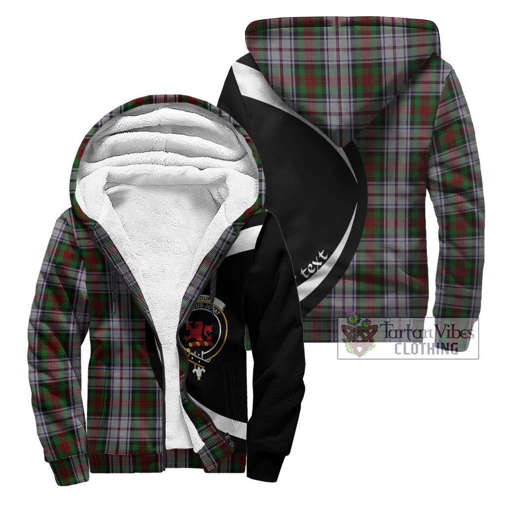 MacDuff Dress Tartan Sherpa Hoodie with Family Crest Circle Style Unisex - Tartan Vibes Clothing