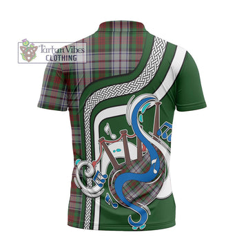 MacDuff Dress Tartan Zipper Polo Shirt with Epic Bagpipe Style