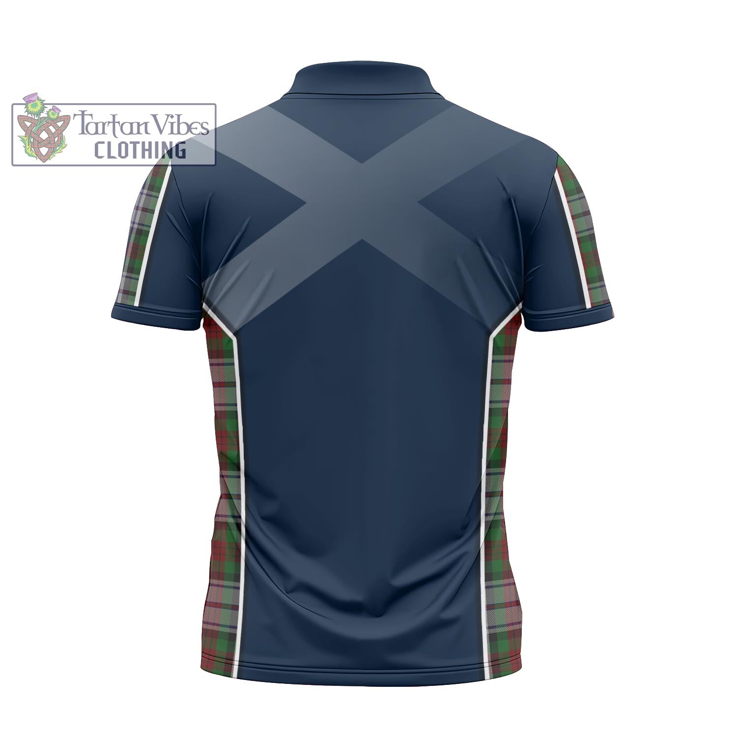 Tartan Vibes Clothing MacDuff Dress Tartan Zipper Polo Shirt with Family Crest and Scottish Thistle Vibes Sport Style