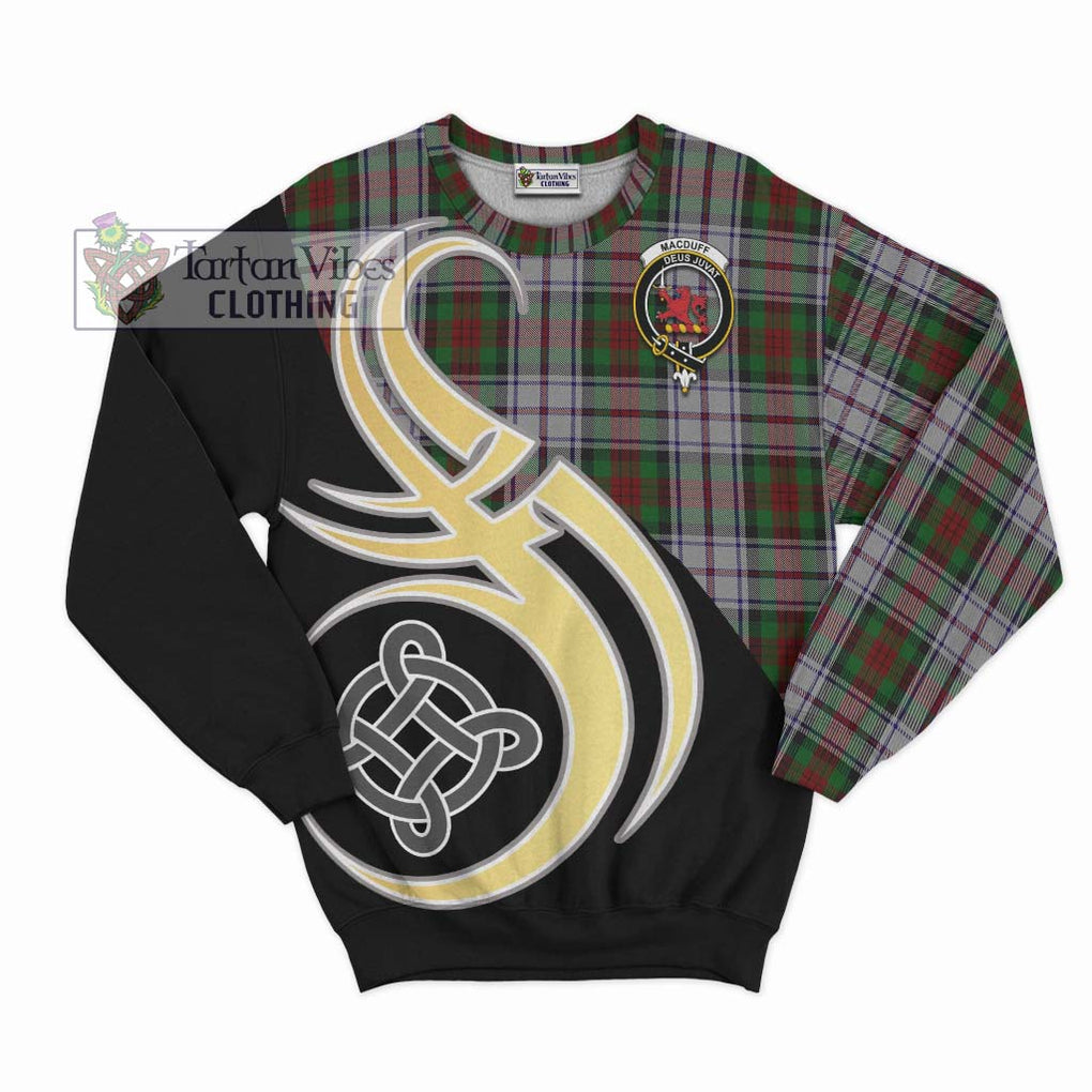 MacDuff Dress Tartan Sweatshirt with Family Crest and Celtic Symbol Style - Tartan Vibes Clothing