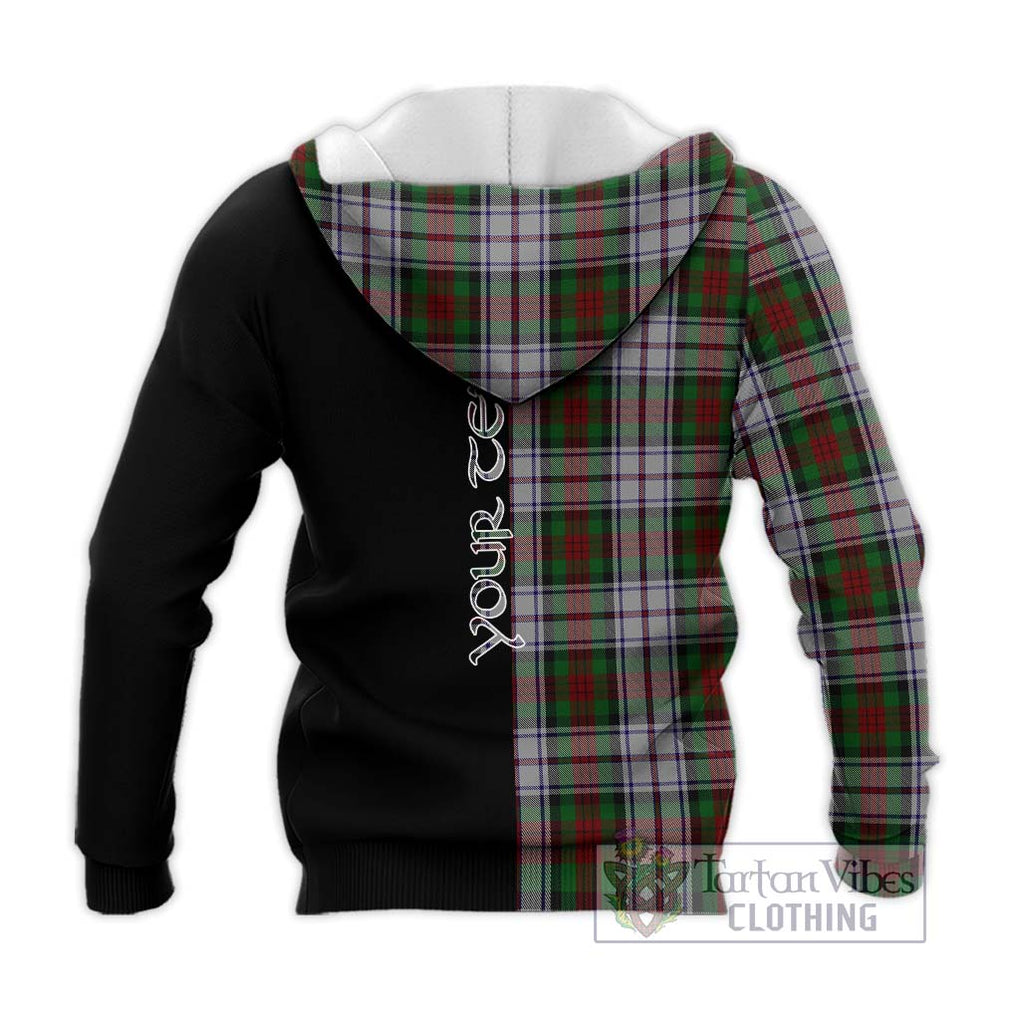 MacDuff Dress Tartan Knitted Hoodie with Family Crest and Half Of Me Style - Tartanvibesclothing Shop