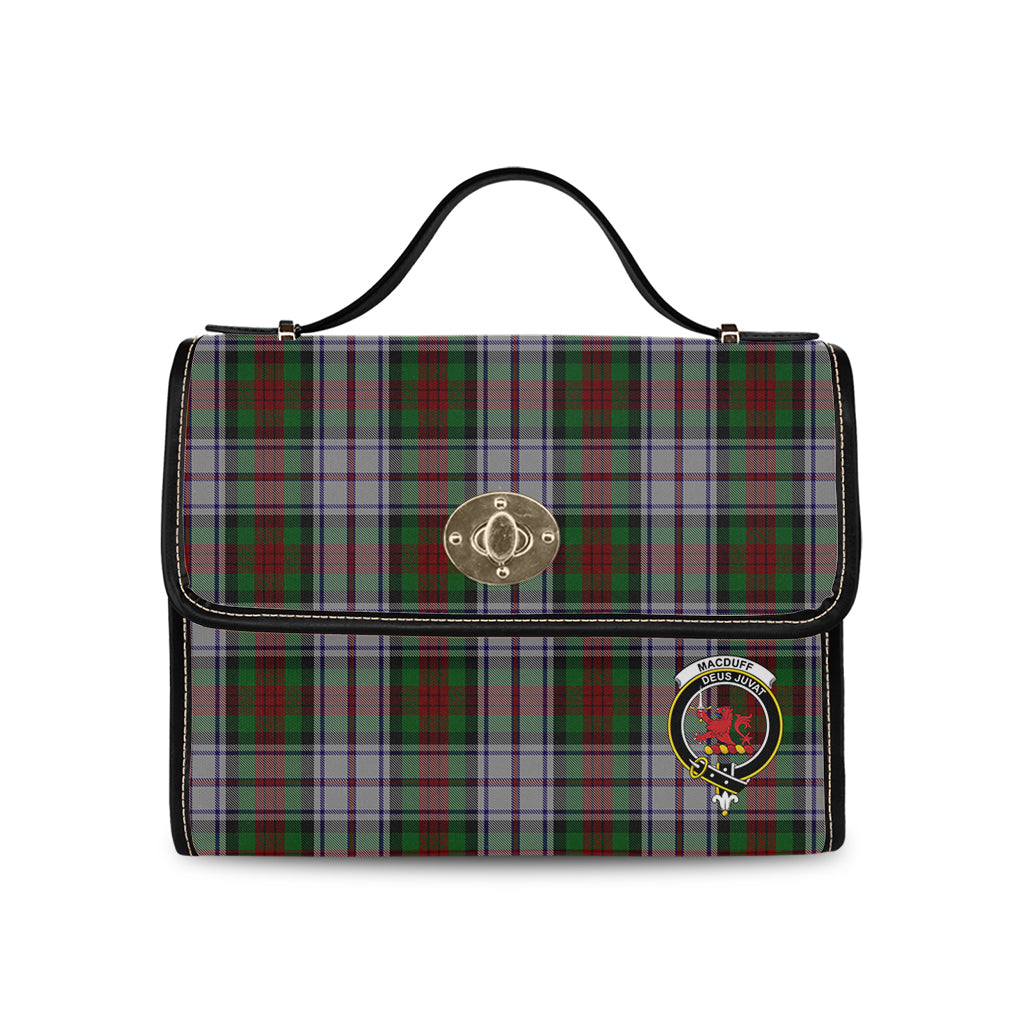 macduff-dress-tartan-leather-strap-waterproof-canvas-bag-with-family-crest