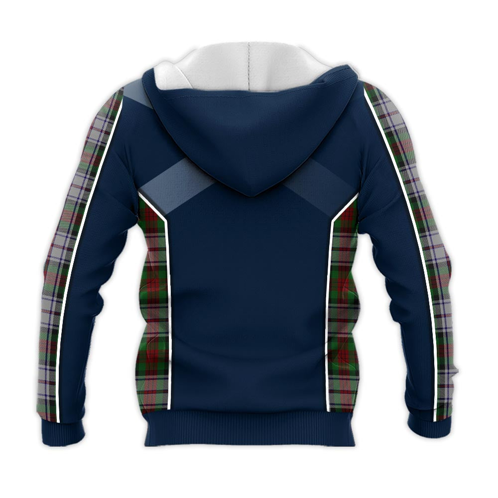 Tartan Vibes Clothing MacDuff Dress Tartan Knitted Hoodie with Family Crest and Scottish Thistle Vibes Sport Style