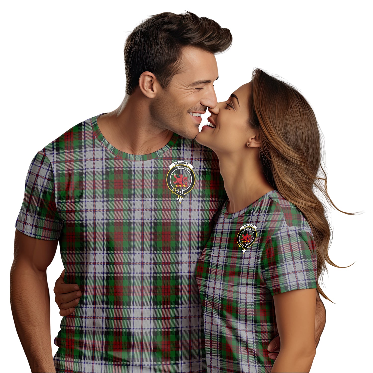 MacDuff Dress Tartan T-Shirt with Family Crest - Tartan Vibes Clothing