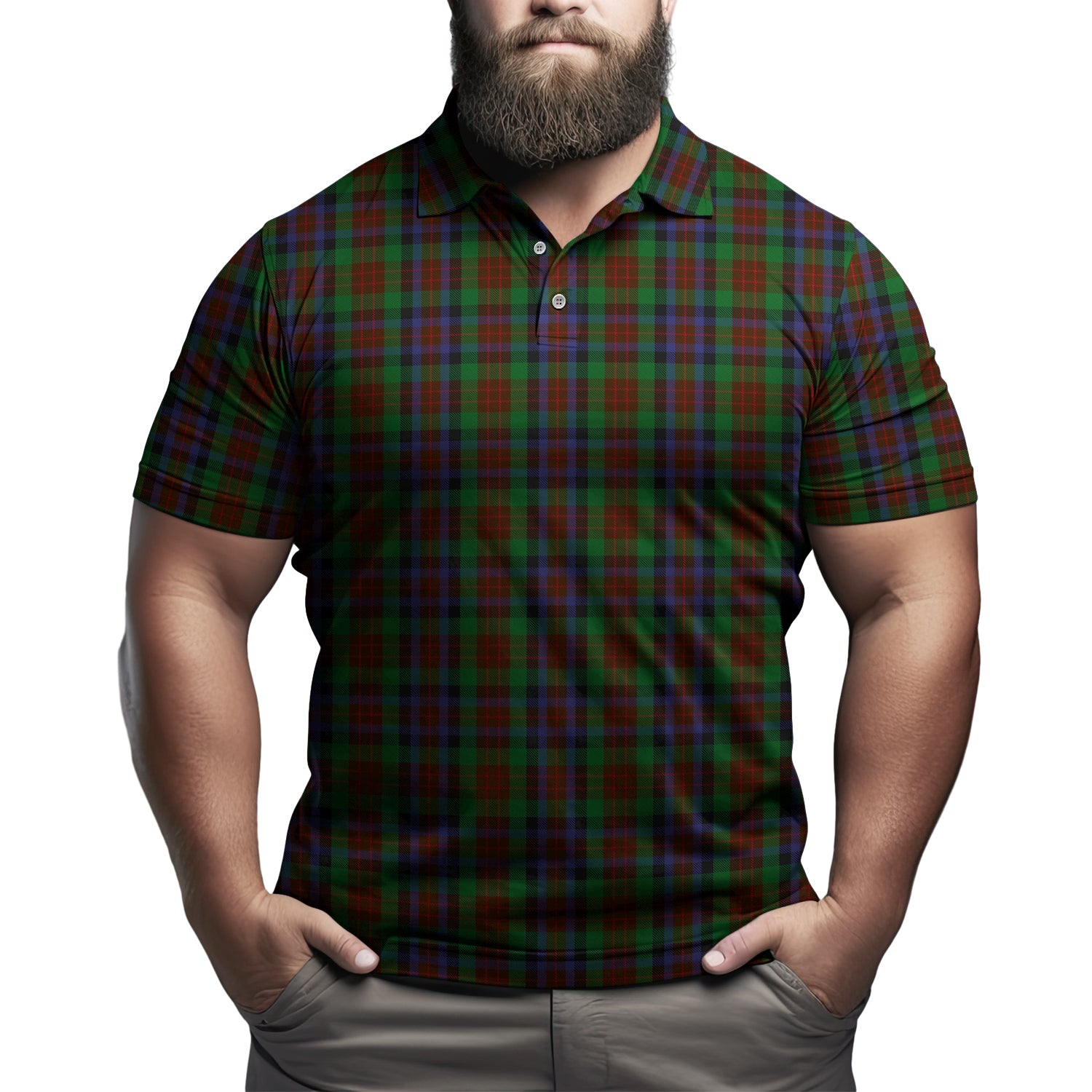 MacDuff Hunting Tartan Mens Polo Shirt Kid - Tartan Vibes Clothing