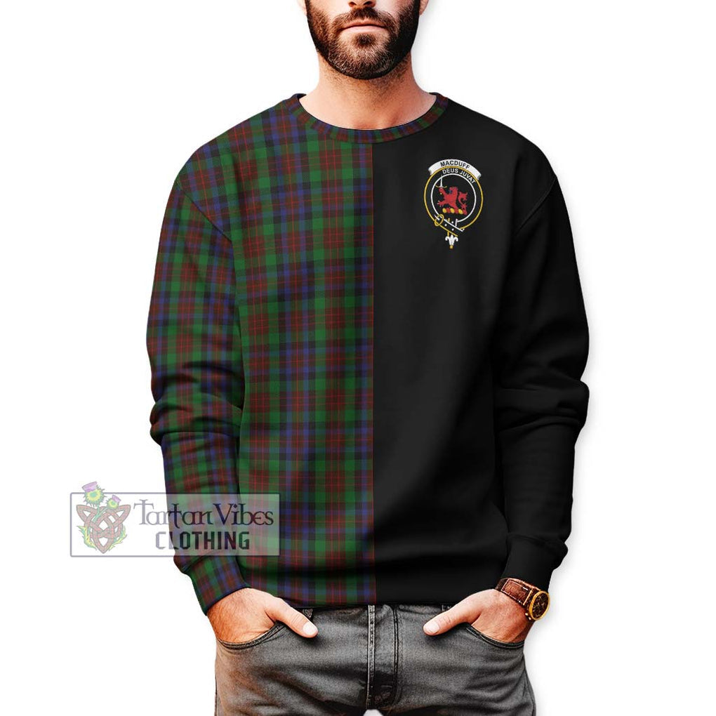 MacDuff Hunting Tartan Sweatshirt with Family Crest and Half Of Me Style Unisex - Tartanvibesclothing Shop