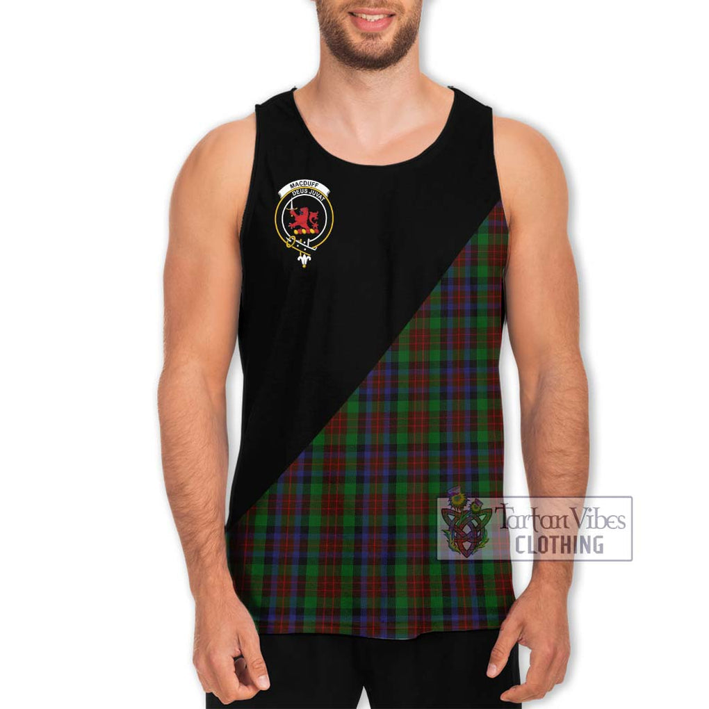 MacDuff Hunting Tartan Men's Tank Top with Family Crest and Military Logo Style Men - Tartanvibesclothing Shop