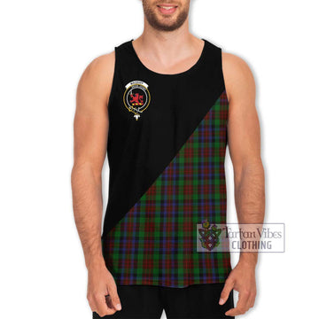 MacDuff Hunting Tartan Men's Tank Top with Family Crest and Military Logo Style