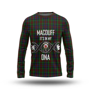 MacDuff Hunting Tartan Long Sleeve T-Shirt with Family Crest DNA In Me Style