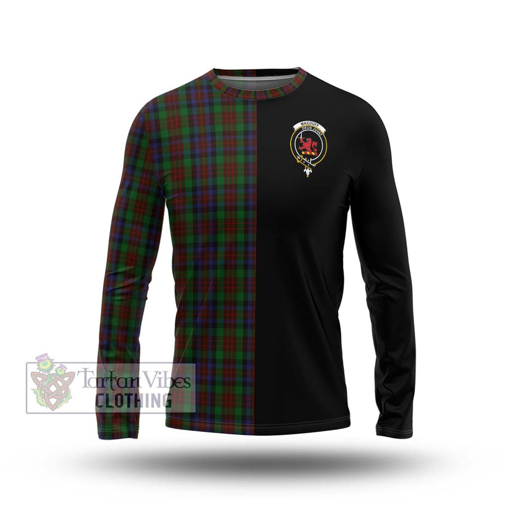 MacDuff Hunting Tartan Long Sleeve T-Shirt with Family Crest and Half Of Me Style Unisex - Tartanvibesclothing Shop