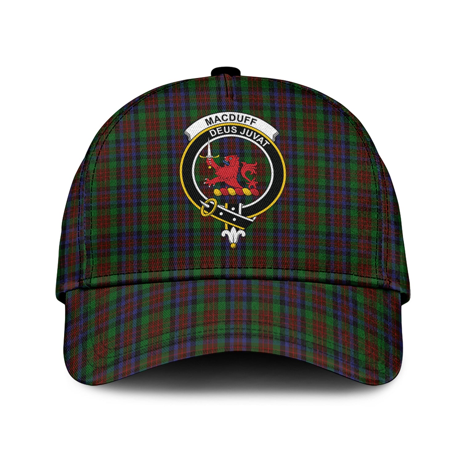 macduff-hunting-tartan-classic-cap-with-family-crest