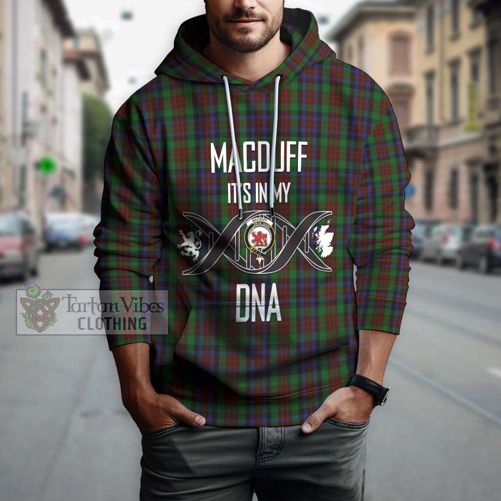 Tartan Vibes Clothing MacDuff Hunting Tartan Hoodie with Family Crest DNA In Me Style