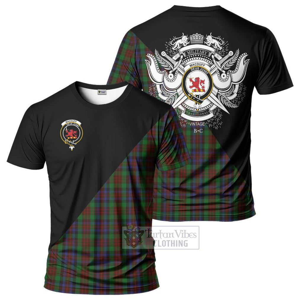 MacDuff Hunting Tartan T-Shirt with Family Crest and Military Logo Style Kid's Shirt - Tartanvibesclothing Shop