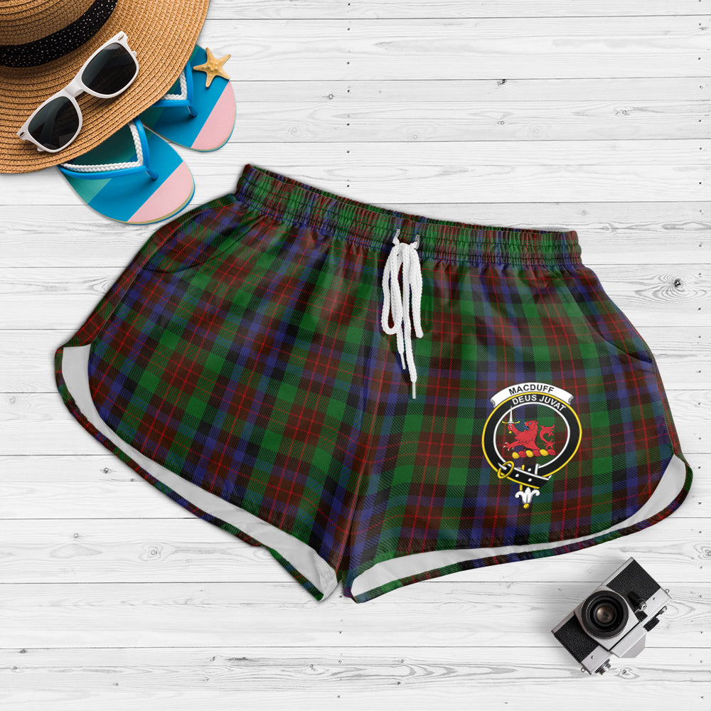 macduff-hunting-tartan-womens-shorts-with-family-crest