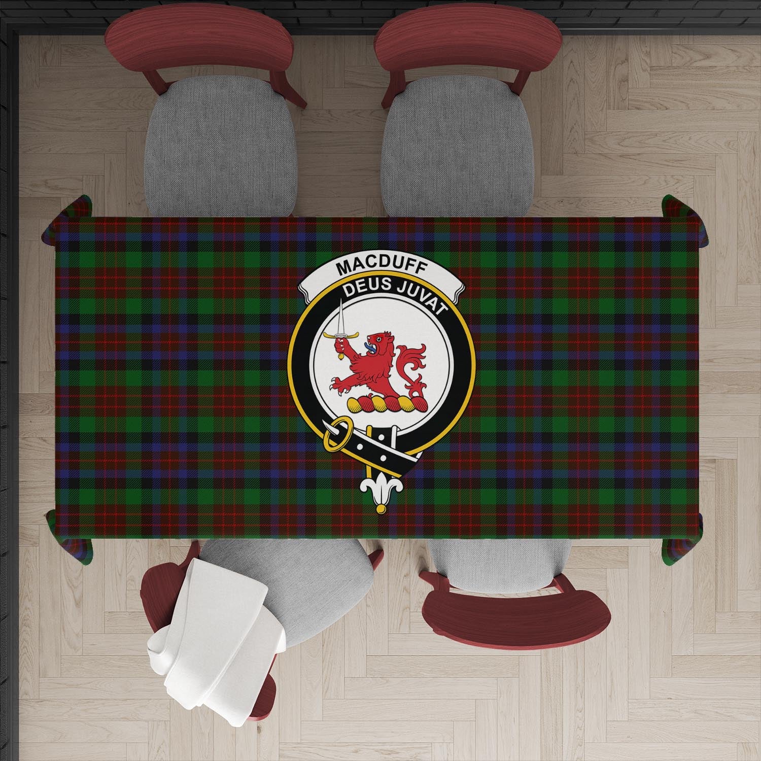 macduff-hunting-tatan-tablecloth-with-family-crest