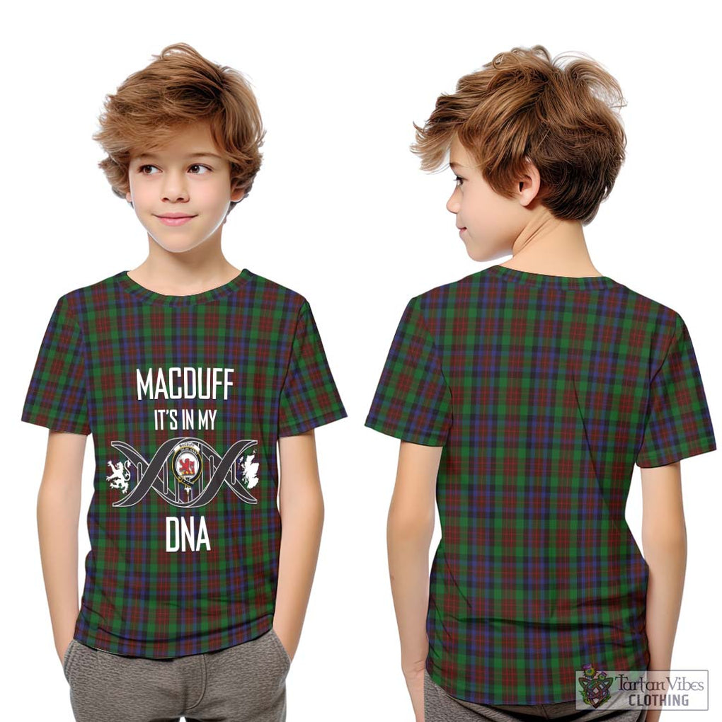 MacDuff Hunting Tartan Kid T-Shirt with Family Crest DNA In Me Style Youth XL Size14 - Tartanvibesclothing Shop