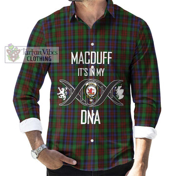 MacDuff Hunting Tartan Long Sleeve Button Shirt with Family Crest DNA In Me Style