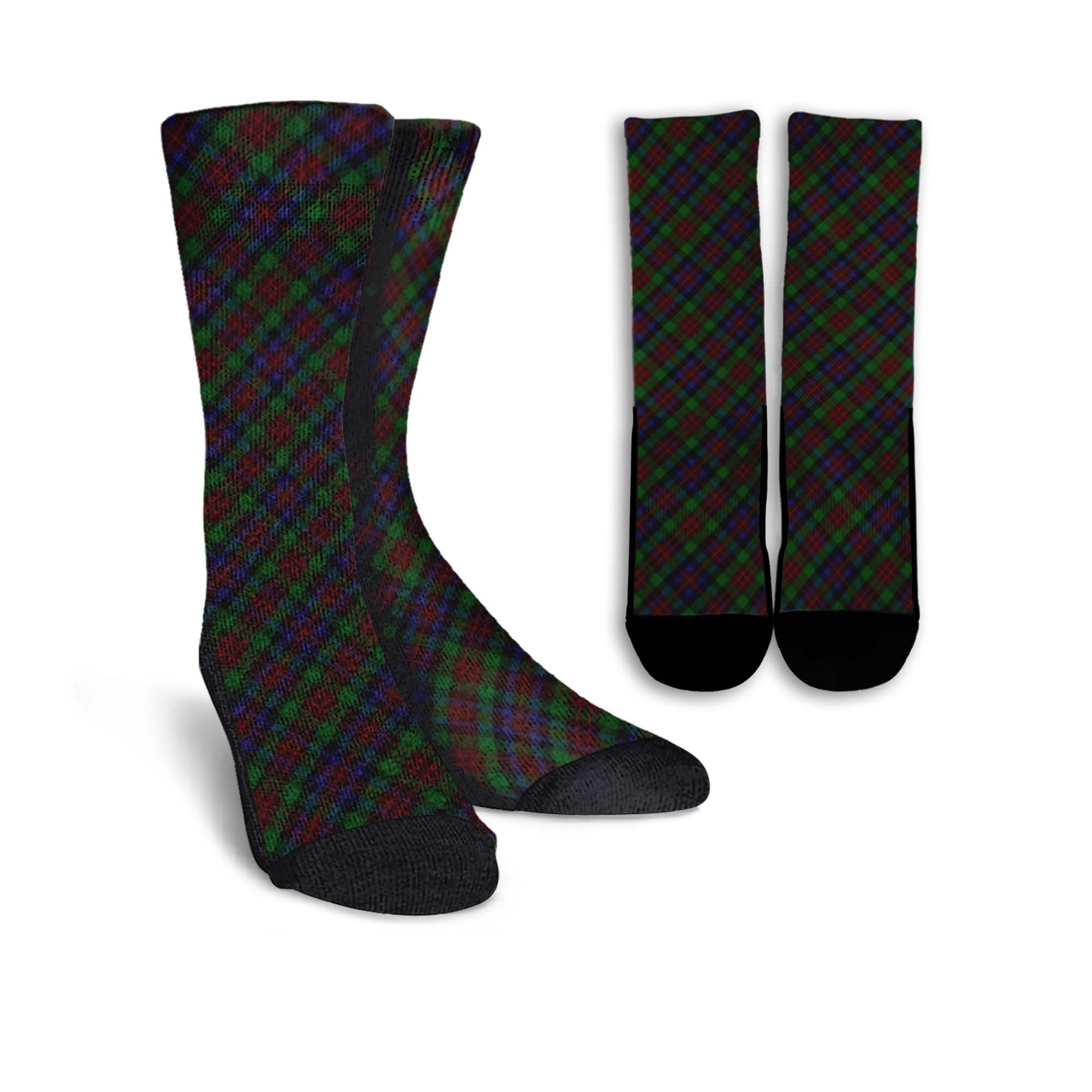 MacDuff Hunting Tartan Crew Socks Cross Tartan Style - Tartanvibesclothing