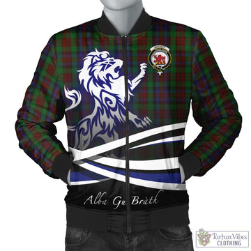 MacDuff Hunting Tartan Bomber Jacket with Alba Gu Brath Regal Lion Emblem