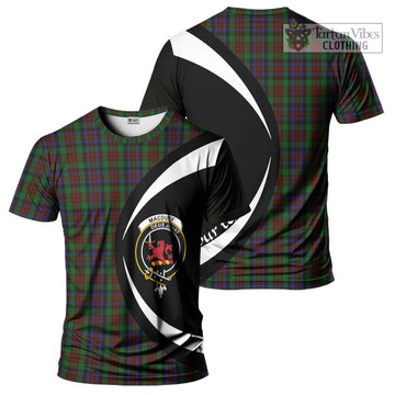 MacDuff Hunting Tartan T-Shirt with Family Crest Circle Style