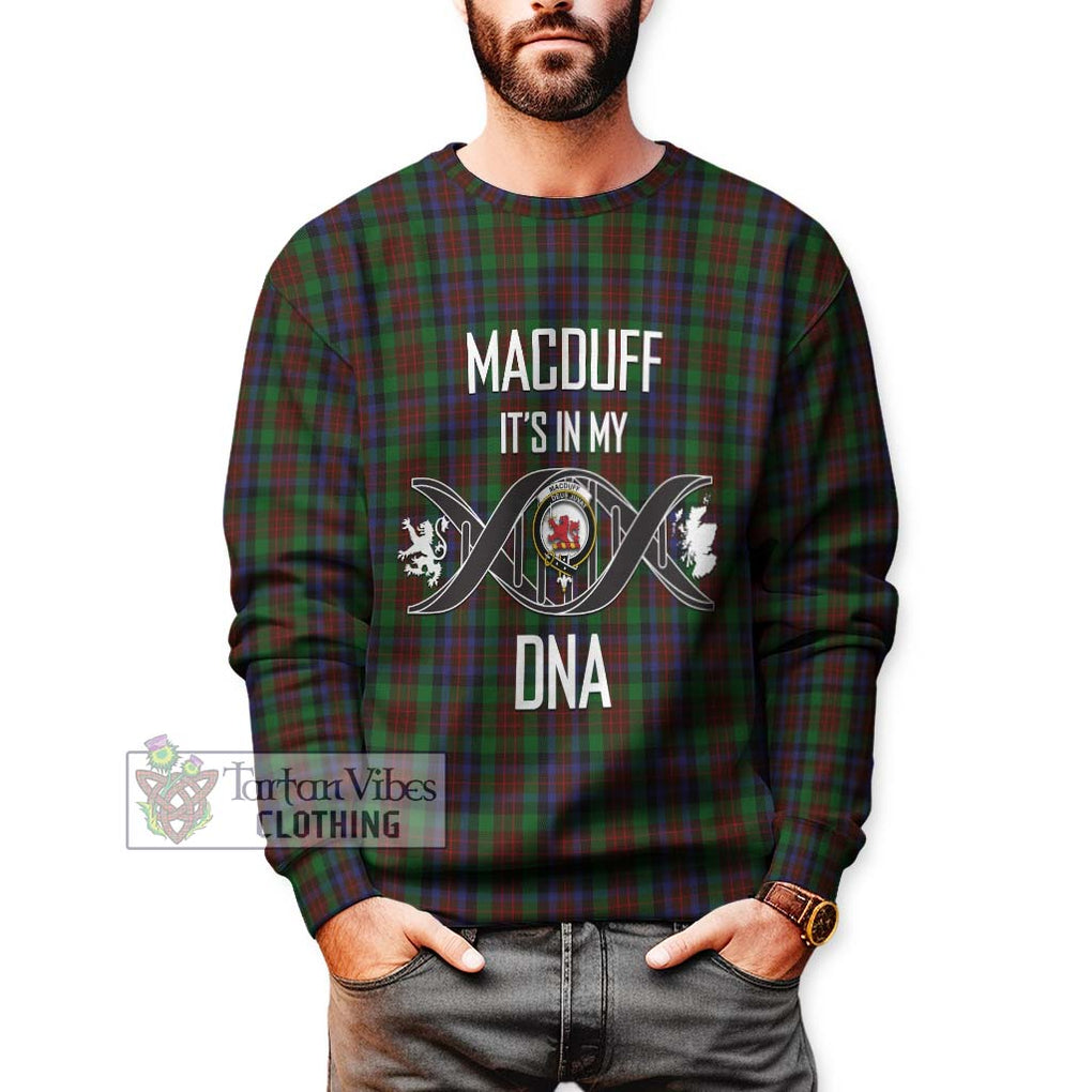 MacDuff Hunting Tartan Sweatshirt with Family Crest DNA In Me Style Unisex - Tartanvibesclothing Shop